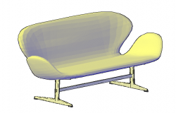 3D sofa design drawing with material design