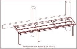 3D view of CCR building isometric view dwg file