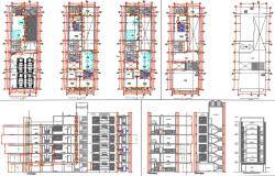 5floors building dwg.file