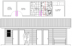 Amplification of Bathrooms Elevation dwg file