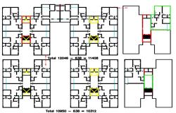 Apartment layout plan dwg file