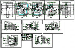 Architectural Bungalow design drawing