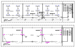 Architecture Design of Classrooms of School Elevation dwg file