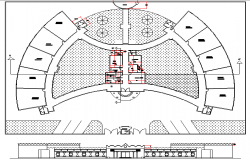 Architecture Design of Collage Elevation Plan dwg file