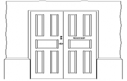 Architecture Design of Door Elevation dwg file