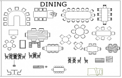 Architecture Design of Furniture Blocks dwg file