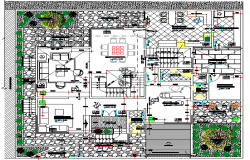 Architecture Layout of Bungalow Design and Structure Details dwg file