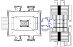 Architecture Layout of Collage Building Structure and Section dwg file