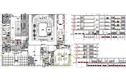 Architecture Layout of Five Star Hotel Elevation dwg file