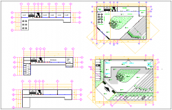 Arts school plan design view dwg file