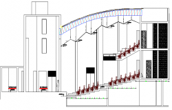 Auditorium Hall Design Elevation dwg file
