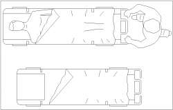 Block Logo of stretcher view dwg file 