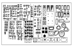 Block for bathroom accessories dwg file 