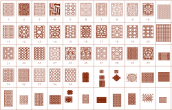 Blocks of floor pattern designs dwg file 
