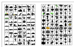 Blocks of trees dwg file 
