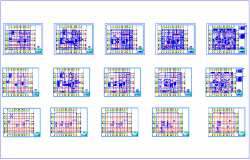 Building plan design view with dimension dwg file