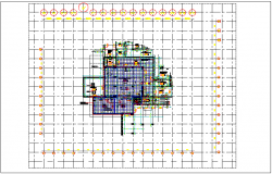Building plan view for office dwg file 