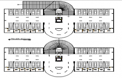Car Parking Detailed Elevation of High Rise Building dwg file