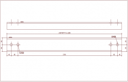 Chanel plan and elevation with hole view of structural view dwg file