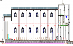 Church Architecture Design and Plan dwg file 