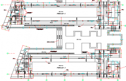 College Architecture Design And Structure Plan dwg file