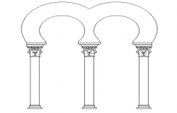 Column Arch Elevation dwg file