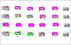 Computer network,telephone and lighting and power electric system plan view for shopping building dwg file