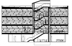 Corporate Building Section plan dwg file