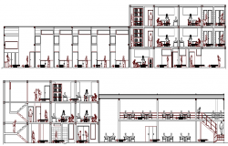 Corporate Office Building Elevation dwg file