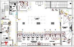 Corporate Office Design and Elevation Plan dwg file