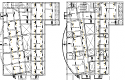 Corporate Office Design and Elevation Plan dwg file