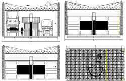 Corporate Office Design and Elevation Plan dwg file