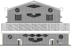 Cultural Center Design and Elevation dwg file