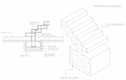 Detail of reinforcing steel and isometrics auto cad dwg files