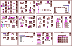 Door and window design view for residential building B dwg file