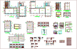 Door and window view with schedule for collage with cosmetology workshop dwg file