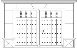 Doors Sample Architecture Layout dwg file