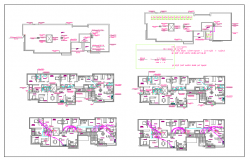 Floor plan of  a residental building dwg file 