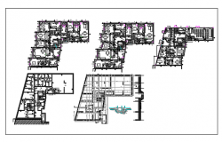 Floor plan of Flat for apartment  dwg file