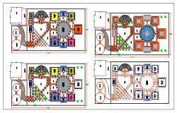 Floor plan of a Garden dwg file 