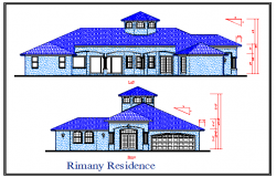 Front & Left Side Bungalows Elevation 