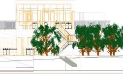 Game Zone Architecture Design and Elevation dwg file