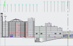 Government Building Elevation design dwg file 