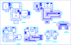 Government Main building plan view with construction view dwg file 