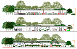 Health Center Design and Elevation dwg file