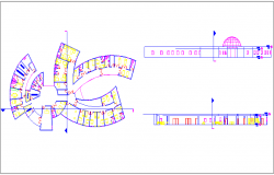 Health center plan and elevation view dwg file