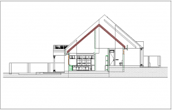 Home elevation view dwg file