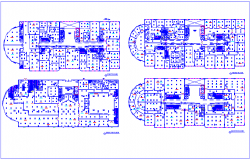 Hot ventilation and air conditioning(HVAC) plan for commercial office dwg file