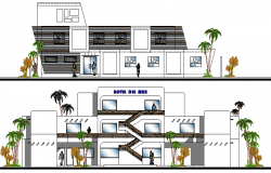 Hotel Architecture Plan and Design dwg file