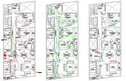 House Architecture Plan and Elevation Design dwg file